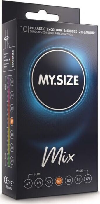 Pack Mix MySize 57mm - 10 Condones Pack Mix MySize 57mm - 10 Condones