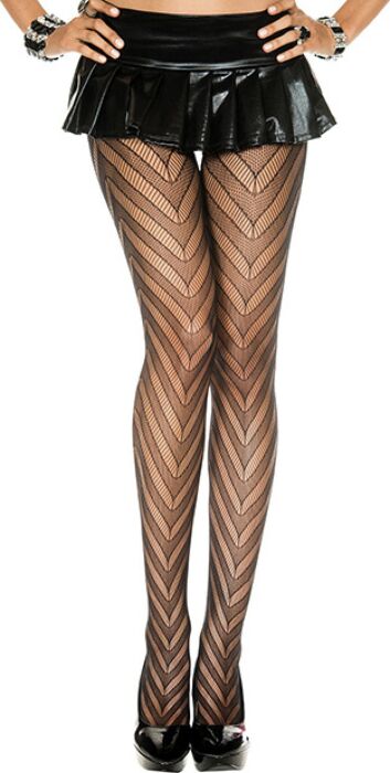 Panty Music Legs red dessin motif à pointes Panty Music Legs red dessin motif à pointes