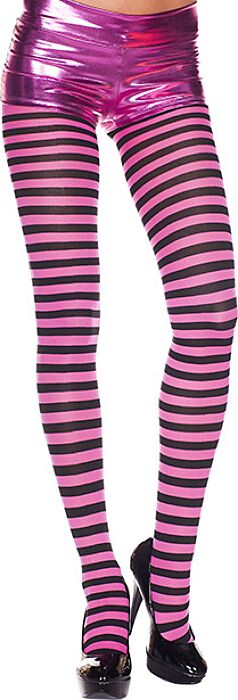 Pantys Music Legs, style rayé opaque