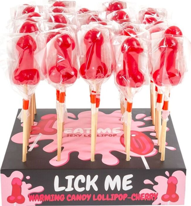 Sucette pénis SECRETPLAY goût cerise chauffante Sucette pénis SECRETPLAY goût cerise chauffante