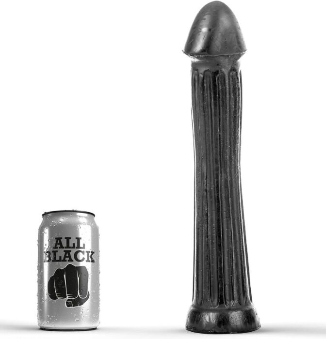 Plug anal ALL BLACK 31 CM avec surcos profonds Plug anal ALL BLACK 31 CM avec surcos profonds