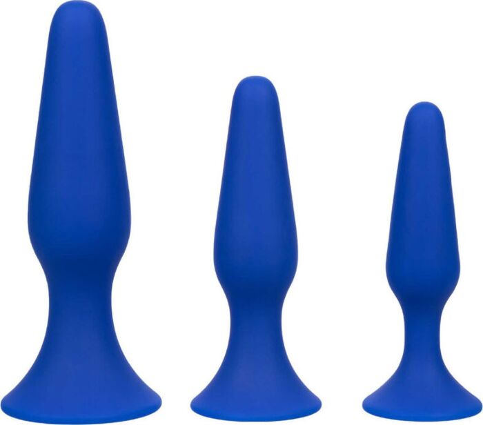 Plug Anal CalExotics Admiral Kit Azul - Placer Gradual