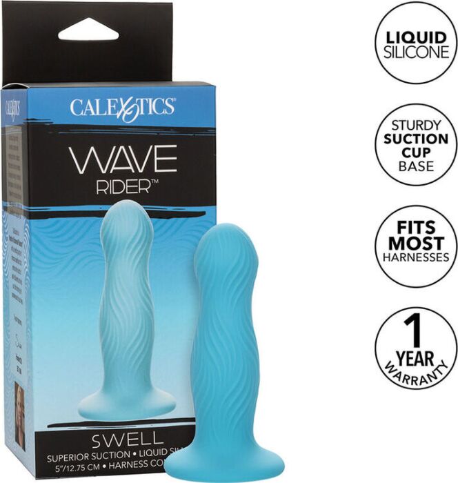 Plug Anal CalExotics Wave Rider Azul Textura Única