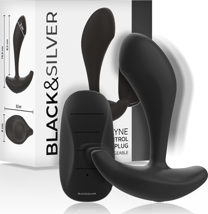 Plug anal vibrateur BLACK&SILVER Dwayne télécommande Plug anal vibrateur BLACK&SILVER Dwayne télécommande