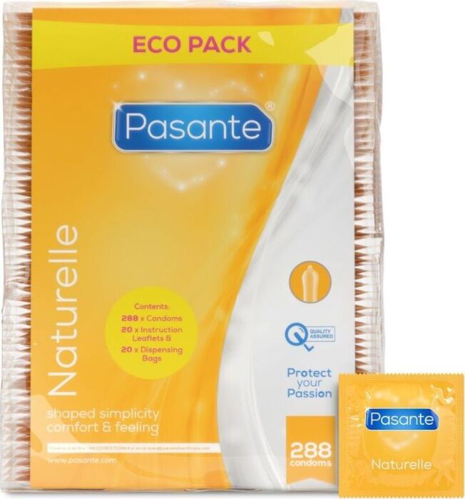 Préservatif Pasante Naturelle 288 unités - Confort et Sensibilité