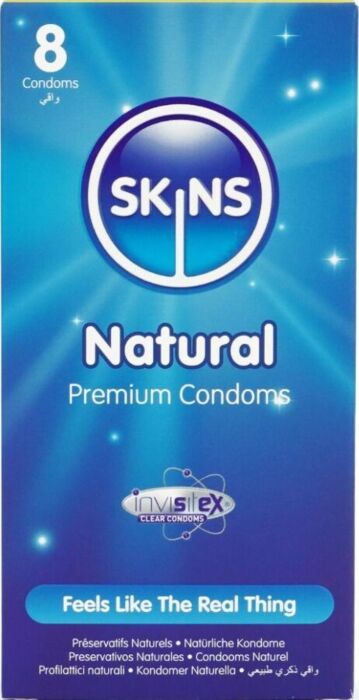 Preservativos Skins Natural Pack 8 - Sensación Ultrafina