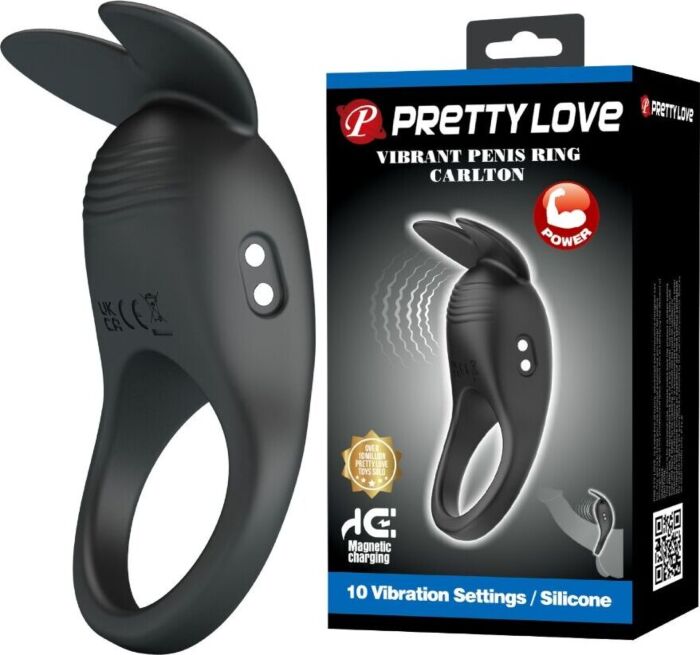 Anneau Vibrant Pretty Love Carlton avec Stimulateur Clitoridien Anneau Vibrant Pretty Love Carlton avec Stimulateur Clitoridien