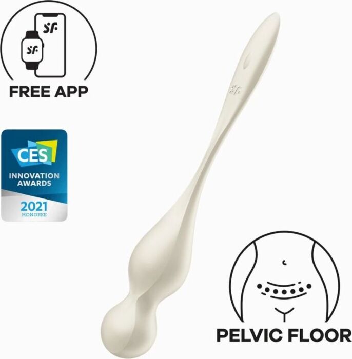 SATISFYER - LOVE BIRDS BOLAS KEGEL VIBRADORAS BLANCO