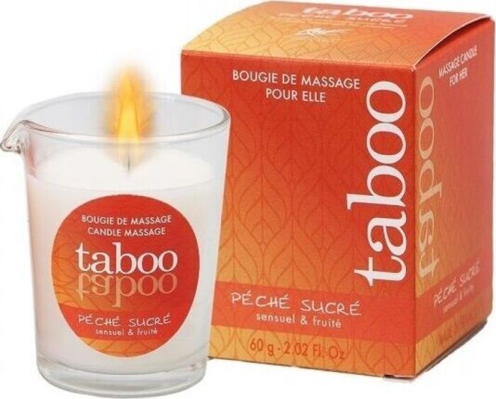 Bougie de massage RUF TABOO - Parfum nectarine