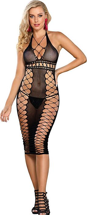 Vestido Rejilla Largo Sublime 952310 Sexy Vestido Rejilla Largo Sublime 952310 Sexy