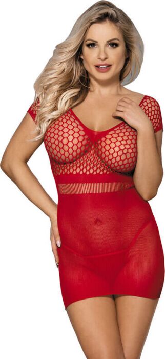 Vestido Rejilla Rojo Sublime 951924 Sexy y Elegante Vestido Rejilla Rojo Sublime 951924 Sexy y Elegante