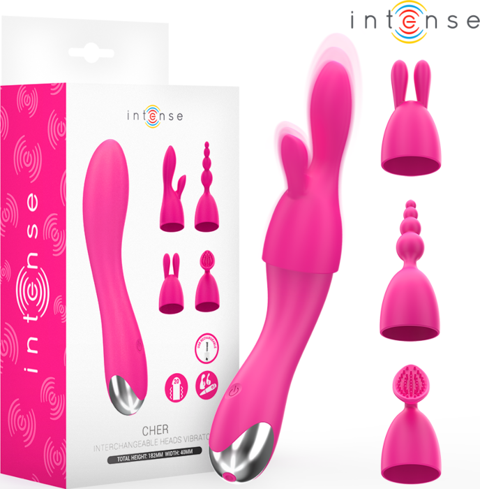 Vibrador Intense Cher 20 Modos Intercambiables Vibrador Intense Cher 20 Modos Intercambiables