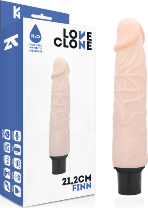 Vibromasseur LOVECLONE FINN 21.2 cm avec lubrification automatique