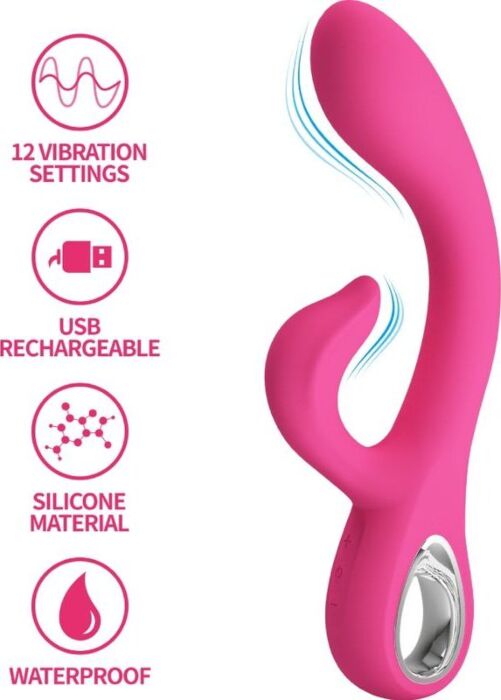 Vibrador Rabbit Pretty Love Fritz 12 Vibraciones Vibrador Rabbit Pretty Love Fritz 12 Vibraciones
