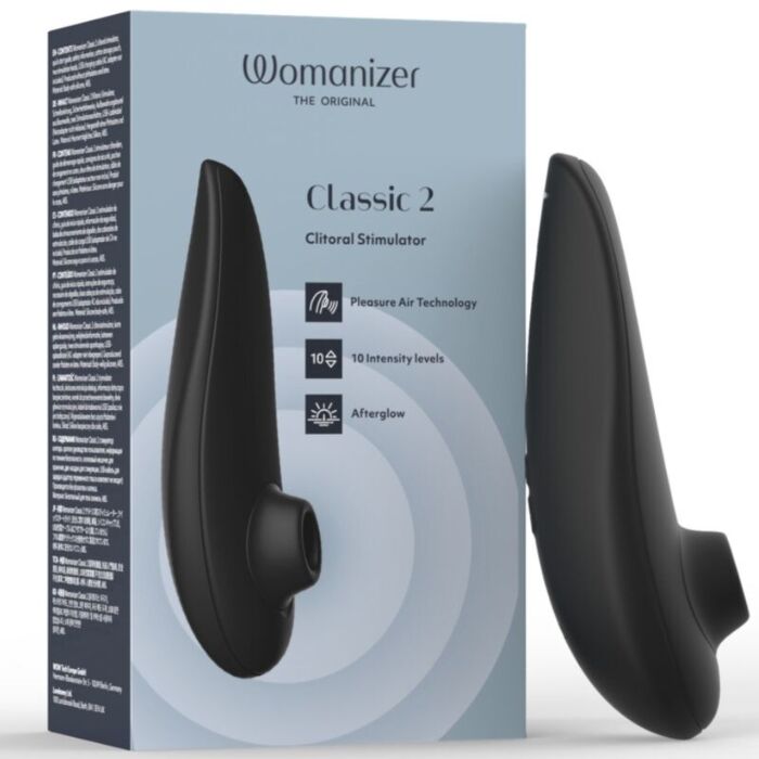Stimulateur clitoridien Womanizer Classic 2, 10 intensités, noir