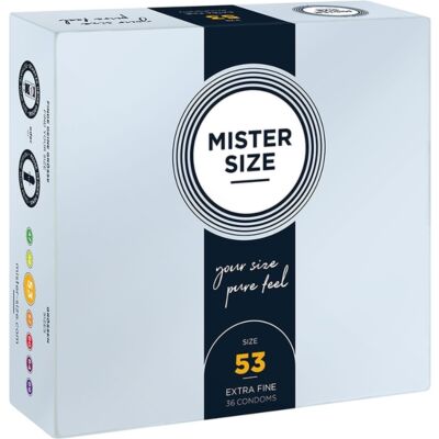 Mister taille 53 (paquet de 36) - extra fino, 53 mm
