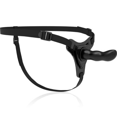 Fetish submissive arnãs silicona negro g-spot 16cm