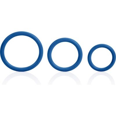 Anneau Triple Vagues de Plaisir Bleu