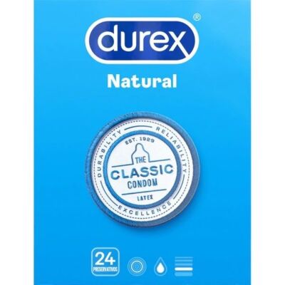 Préservatifs Durex Natural, 24 unités