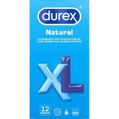 Préservatifs Naturels XL Durex 12 unités.