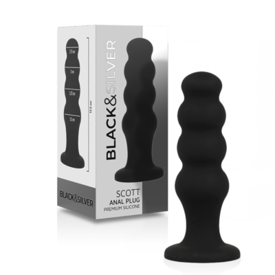 Plug Anal BLACK&SILVER Scott - Silicona Premium