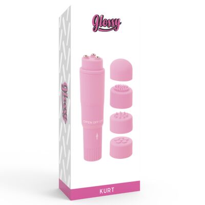 Glossy pocket  kurt masajeador rosa