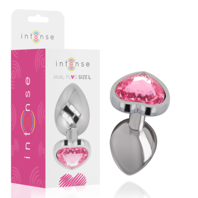 Plug Anal en Aluminium Coeur Rose - Intense