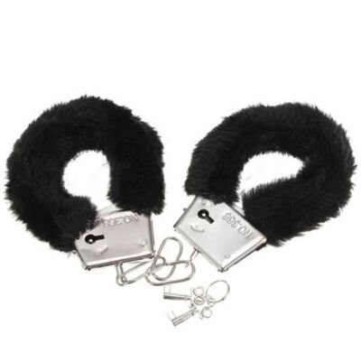 Menottes en Peluche Noire