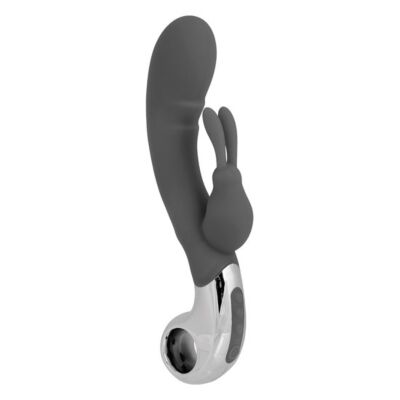Embrassez baguette vibrateur avec le lapin gris Rampant