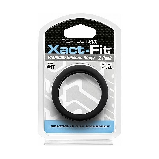 Xact-fit pack de 2 anillos de silicona 16,7cm - negro