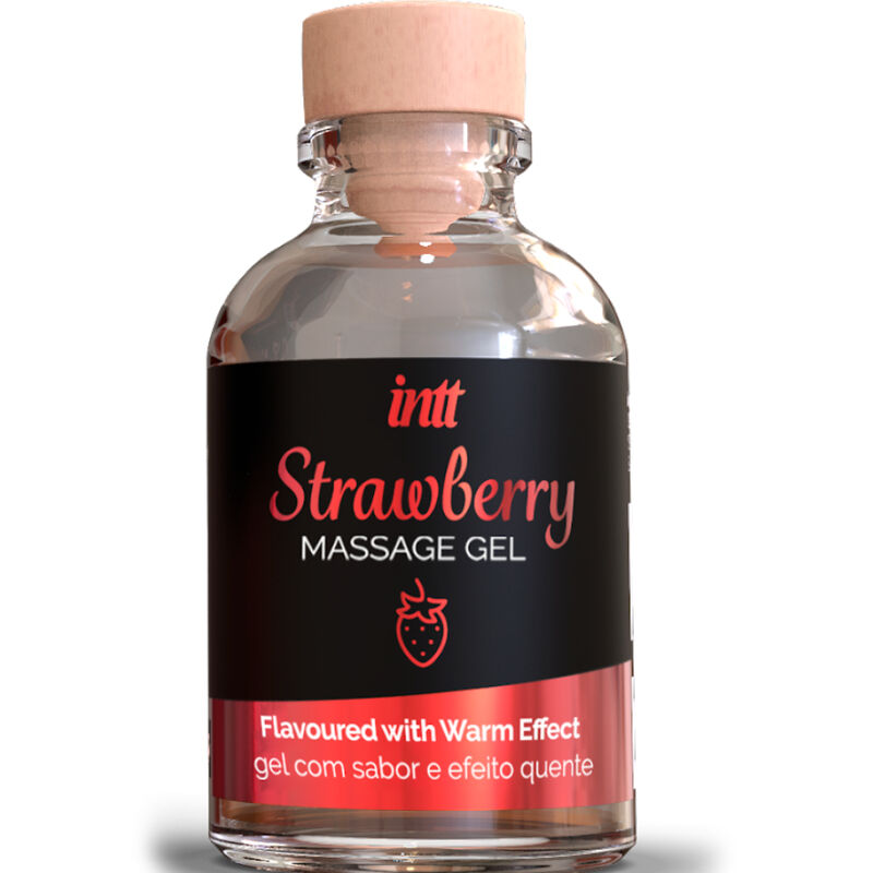 Intt Massage & Oral Sex - Gel de Massage Saveur Fraise Effet Chaleur 30ml