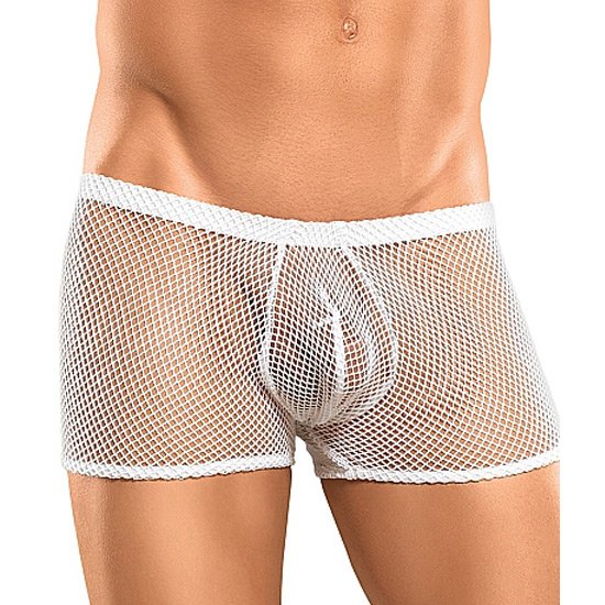 Homme boxeur réseau électrique avec ouverture blanche