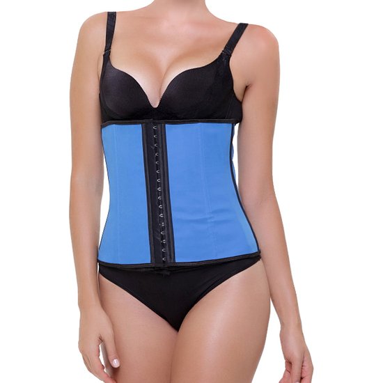 Bleu corsets en latex apparence